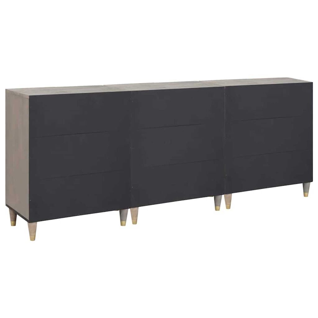 vidaXL Σετ Επίπλων Μπάνιου 3 pcs Γκρι και Χρυσό 180 x 33 x 75 εκ.