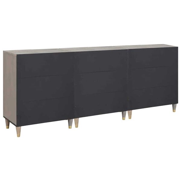 vidaXL Σετ Επίπλων Μπάνιου 3 pcs Γκρι και Χρυσό 180 x 33 x 75 εκ.