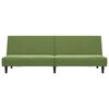 vidaXL Καναπές Κρεβάτι Διθέσιος Ανοιχτό Πράσινο Βελούδινος