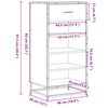 vidaXL Παπουτσοθήκη Μαύρο 48x38x97,5 εκ. από Επεξεργασμένο Ξύλο