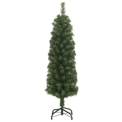 vidaXL Χριστουγεν. Δέντρο Slim Τεχνητό με Βάση Πράσινο 150 εκ.