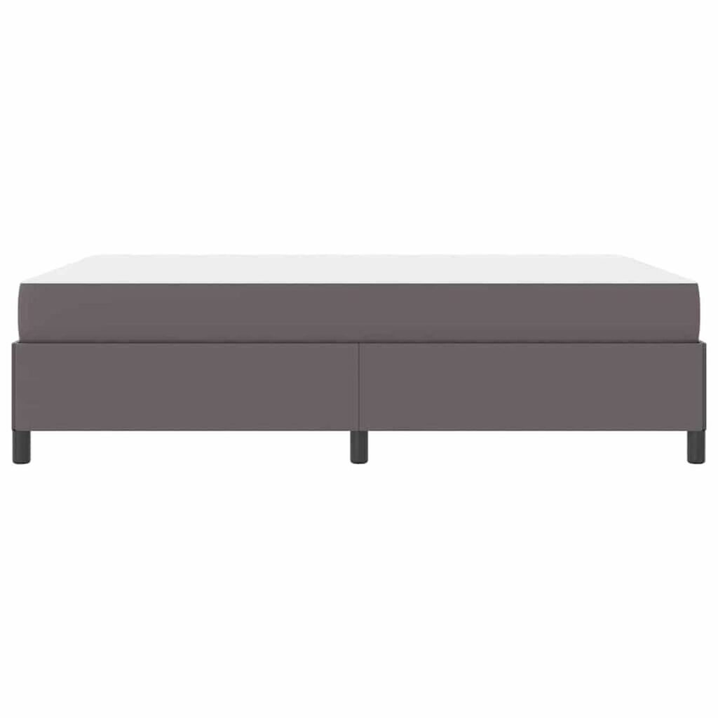 vidaXL Σκελετός κρεβατιού με στρώμα Γκρι 140 x 200 cm Τεχνητό δέρμα