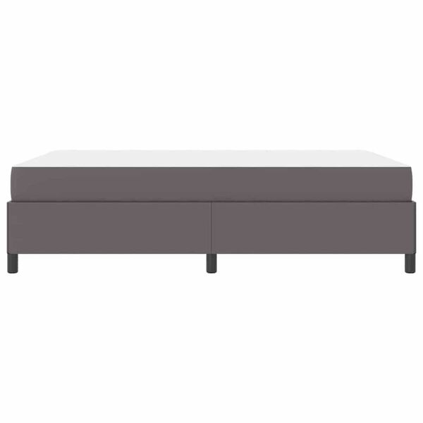 vidaXL Σκελετός κρεβατιού με στρώμα Γκρι 140 x 200 cm Τεχνητό δέρμα