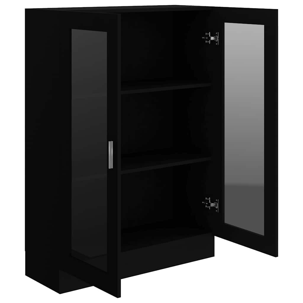vidaXL Βιτρίνα Μαύρη 82,5 x 30,5 x 115 εκ. Επεξ. Ξύλο