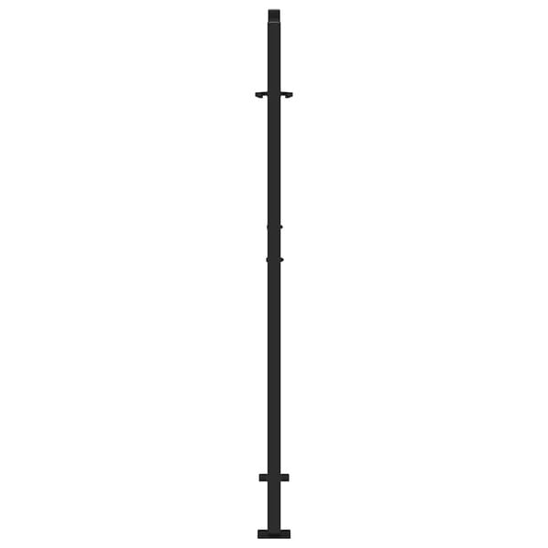 vidaXL Garden Gate Μαύρη 105x155 cm Σχέδιο Ατσάλινο Φωτιστικό