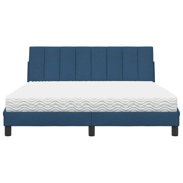 vidaXL Κρεβάτι Μπλε 160x200 εκ. Υφασμάτινο