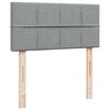 vidaXL Κρεβάτι Boxspring με Στρώμα Ανοιχτό Γκρι 100x200 εκ. Υφασμάτινο