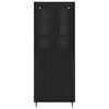 vidaXL Highboard 2 pcs Μαύρη Οξυά Σύνθετο Ξύλο και Γυαλί