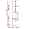 vidaXL Ντουλάπι Μικροκυμάτων "Lyon" Δρυς Artisan 60x57x207 εκ. από Τεχνητό Ξύλο