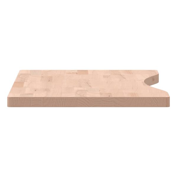 vidaXL Επιφάνεια Εργασίας 80x(36-40)x2,5 εκ. από Μασίφ Ξύλο Οξιάς