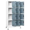 vidaXL Φοριαμός Ανοιχτό / Σκούρο Γκρι 90 x 45 x 180 εκ. Ατσάλινος