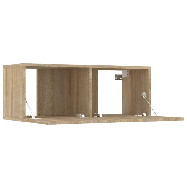 vidaXL Έπιπλα Τηλεόρασης 4 τεμ. Sonoma Δρυς 80x30x30 εκ. Επεξ. Ξύλο