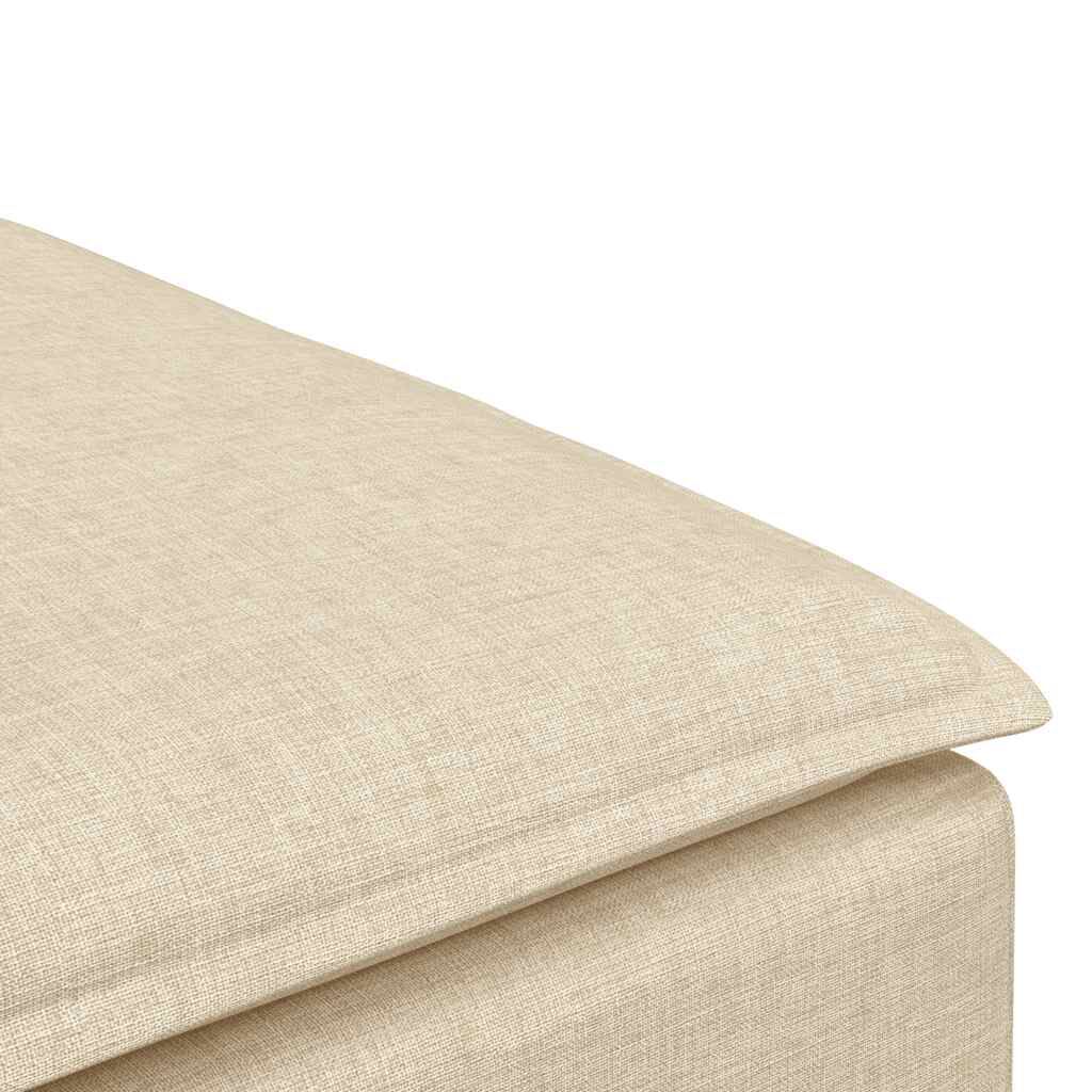 vidaXL Υποπόδιο Καναπέ-Μονάδα Κρεμ 100x100x48 εκ.