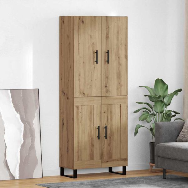 vidaXL Highboard 2 pcs Artisan Oak 69,5 x 34 x 180 &epsilon;&kappa;.