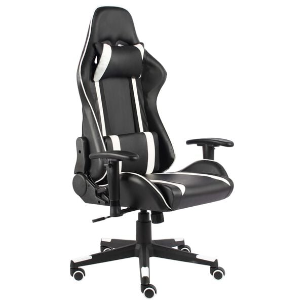 vidaXL Καρέκλα Gaming Περιστρεφόμενη Λευκή από PVC