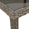 vidaXL Τραπέζι Κήπου για Φαγητό Γκρι 90 x 90 x 75 cm Πολυ ράταν