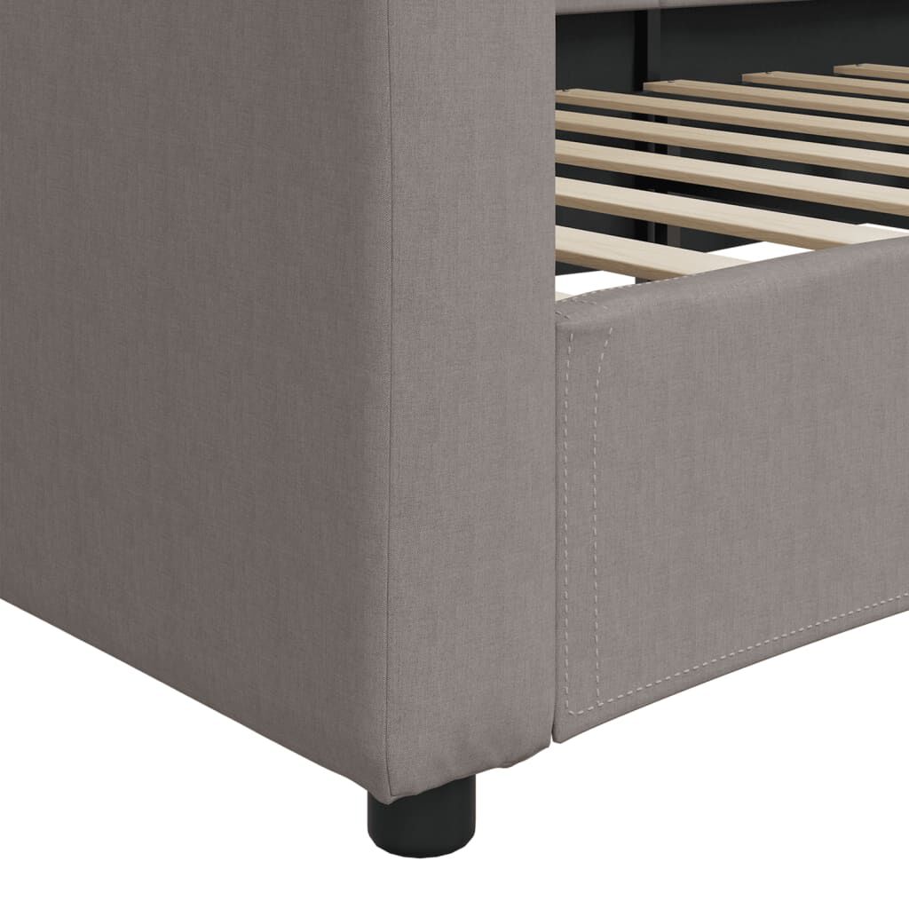 vidaXL Καναπές Κρεβάτι Taupe 80 x 200 εκ. Υφασμάτινος