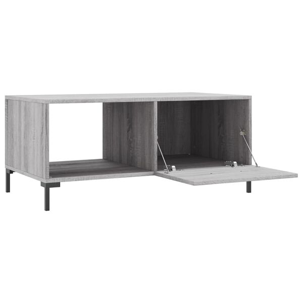 vidaXL Τραπεζάκι Σαλονιού Γκρι Sonoma 90x50x40 εκ. Επεξεργασμένο Ξύλο