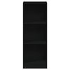 vidaXL Βιβλιοθήκη με 3 Ράφια Μαύρη 40x24x109 εκ. Επεξεργασμένο Ξύλο