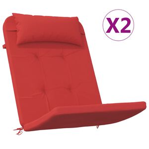 vidaXL Μαξιλάρια Καρέκλας Adirondack 2 τεμ. Κόκκινο από Ύφασμα Oxford
