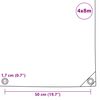 vidaXL Μουσαμάς 650 γρ./μ.² Λευκός 4 x 8 μ.