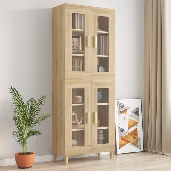 vidaXL Κρεμαστό Ντουλάπι Τοίχου Sonoma Δρυς 69,5x34x90 εκ Επεξ. Ξύλο
