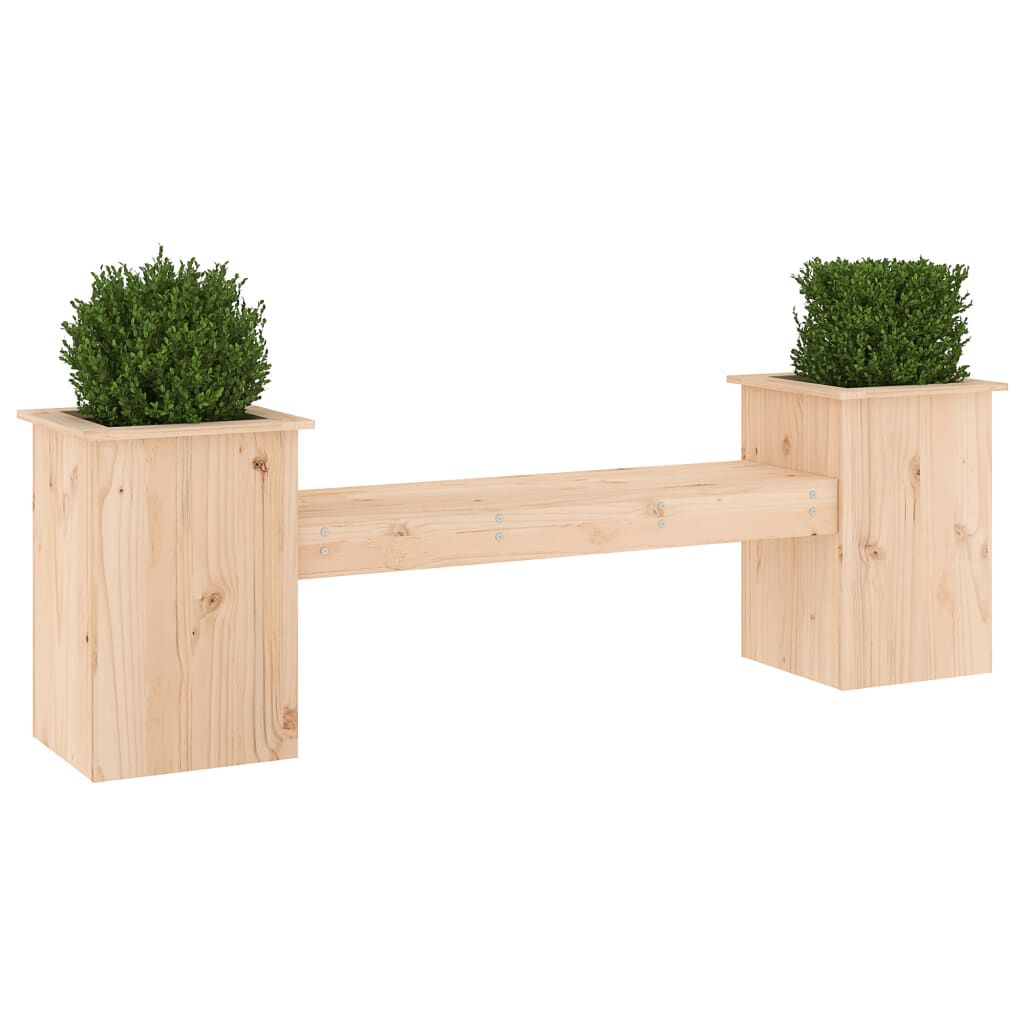 vidaXL Ζαρντινιέρα Παγκάκι 184,5x39,5x56,5 εκ. από Μασίφ Ξύλο Πεύκου