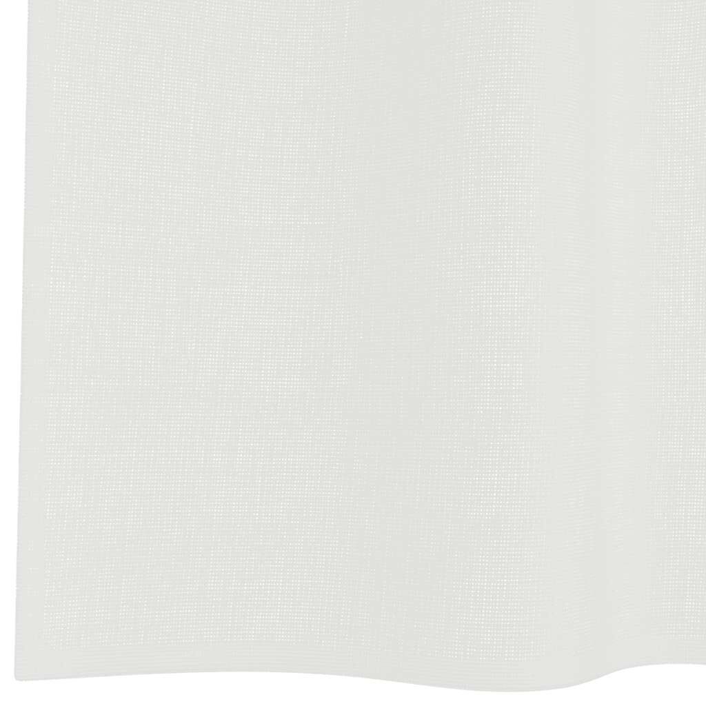 vidaXL Κουρτίνες Voile με βρόχους 2 τεμάχια Λευκό 140x140 cm