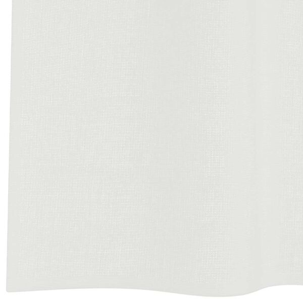 vidaXL Κουρτίνες Voile με βρόχους 2 τεμάχια Λευκό 140x140 cm