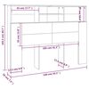 vidaXL Κεφαλάρι Με Αποθηκευτικό Χώρο Μαύρο 140 x 19 x 103,5 εκ.