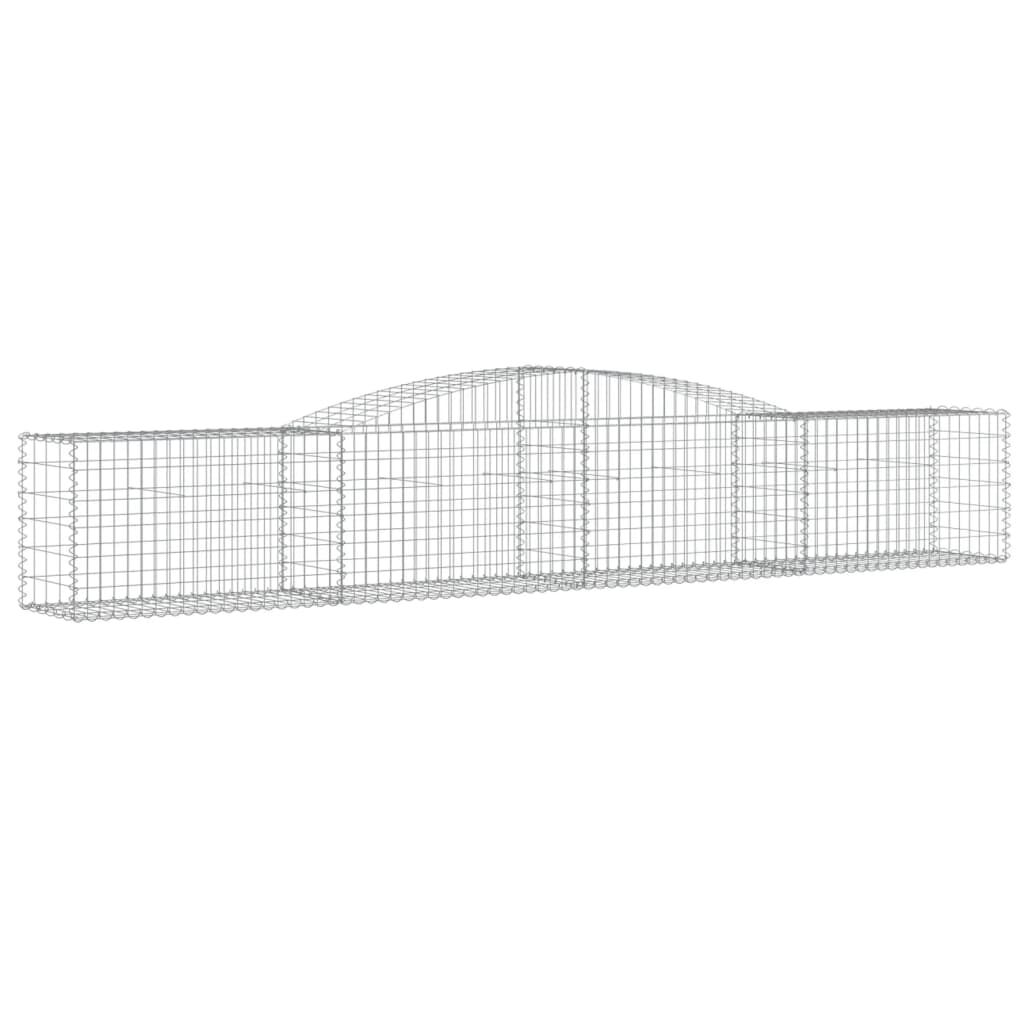 vidaXL Συρματοκιβώτια Τοξωτά 5 τεμ. 400x50x60/80 εκ. Γαλβαν. Ατσάλι
