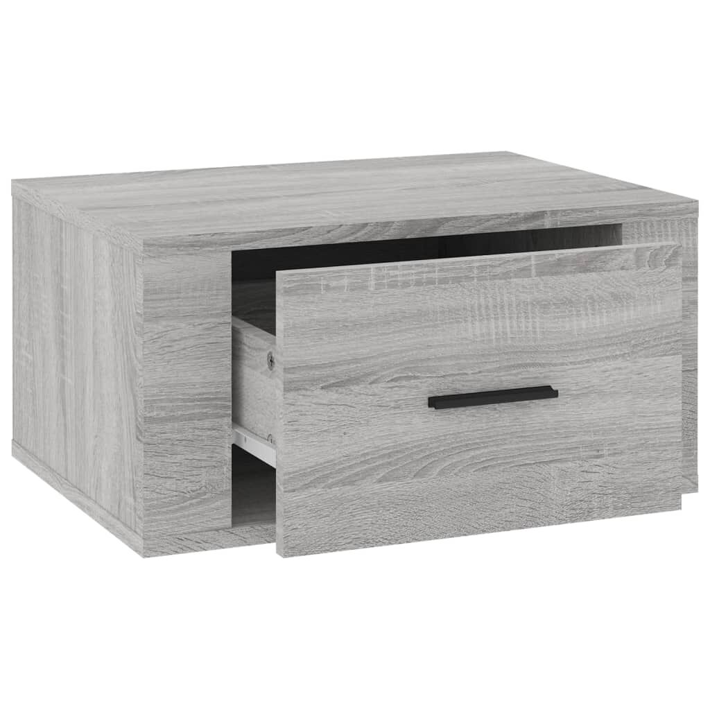 vidaXL Κομοδίνα Επιτοίχια Γκρι Sonoma 50x36x25 εκ.