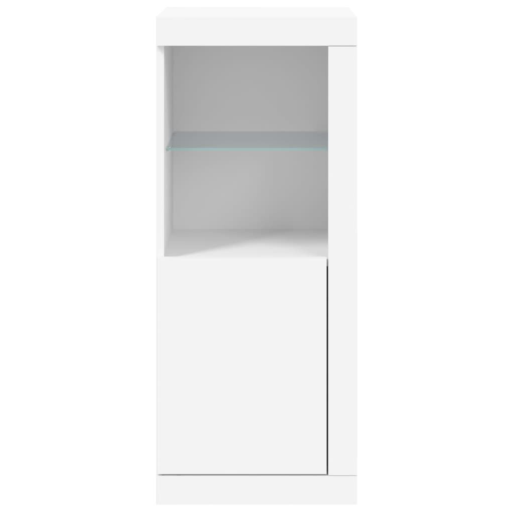 vidaXL Μπουφές με Φώτα LED Λευκός 41 x 37 x 100 εκ.