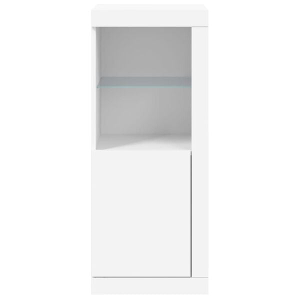vidaXL Μπουφές με Φώτα LED Λευκός 41 x 37 x 100 εκ.