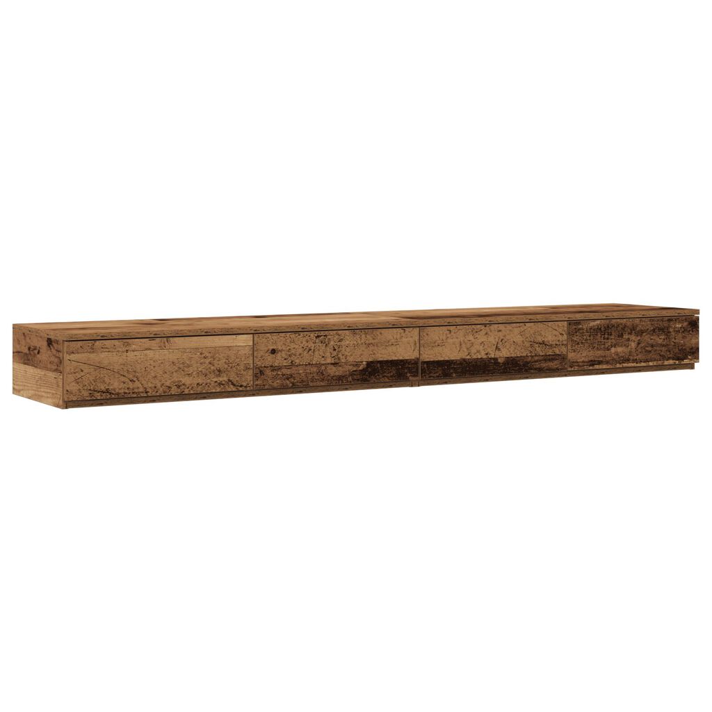 vidaXL Συρτάρια Κρεβατιού από Παλιό Ξύλο 180x36,5x16,5 εκ. Φτιαγμένα από Ξύλο