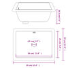 vidaXL Νιπτήρας Μπάνιου Ορθογώνιος Λευκός 39x30x18,5 εκ. Κεραμικός