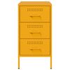 vidaXL Κομοδίνο Μουσταρδί 36x39x68 εκ. από Χάλυβα
