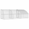 vidaXL Κλουβί για κότες Ασημί 600 x 200 x 198.5 εκ