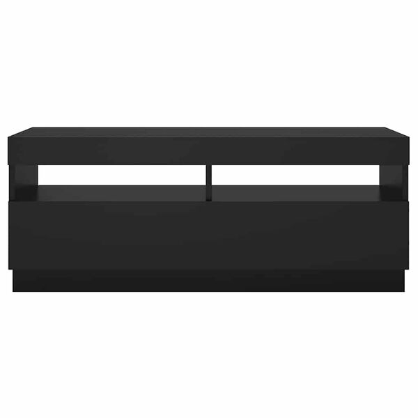 vidaXL Έπιπλο Τηλεόρασης με Φωτισμό LED Μαύρο 100 x 35 x 40 εκ.