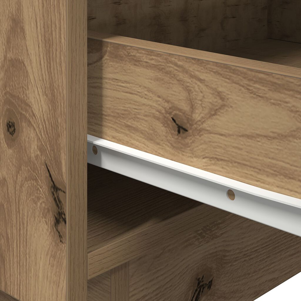 Κομοδίνο vidaXL με LED Φωτιστικά Artisan Oak 45x40x55 εκ.