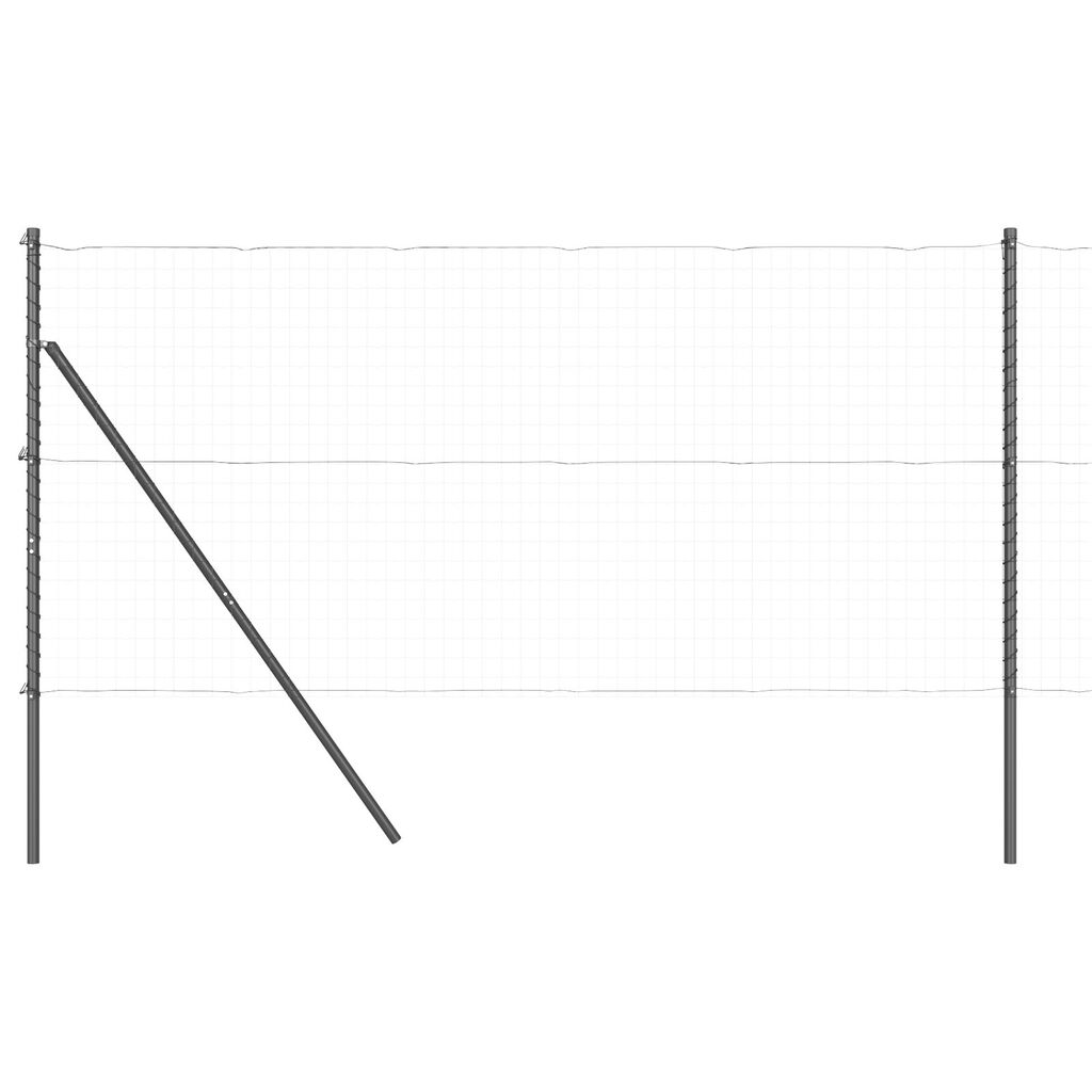 vidaXL Κολώνες Φράχτη 7 τεμ Γκρι Ø32 mm 200 cm Γαλβανισμένο Ατσάλι