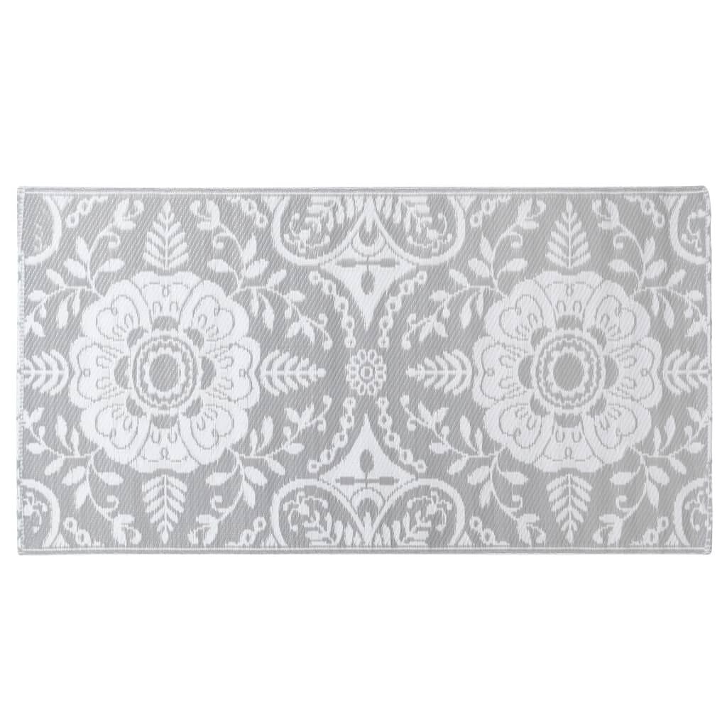 vidaXL Χαλί εξωτερικού χώρου ARAKIL ανοιχτό γκρι 80x150 cm PP