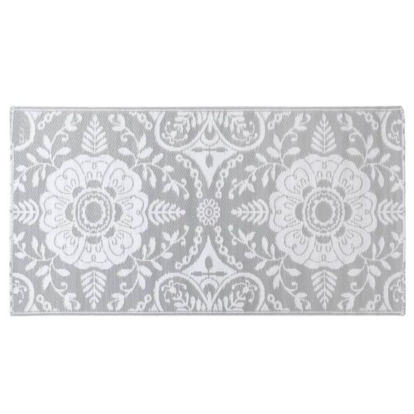 vidaXL Χαλί εξωτερικού χώρου ARAKIL ανοιχτό γκρι 80x150 cm PP