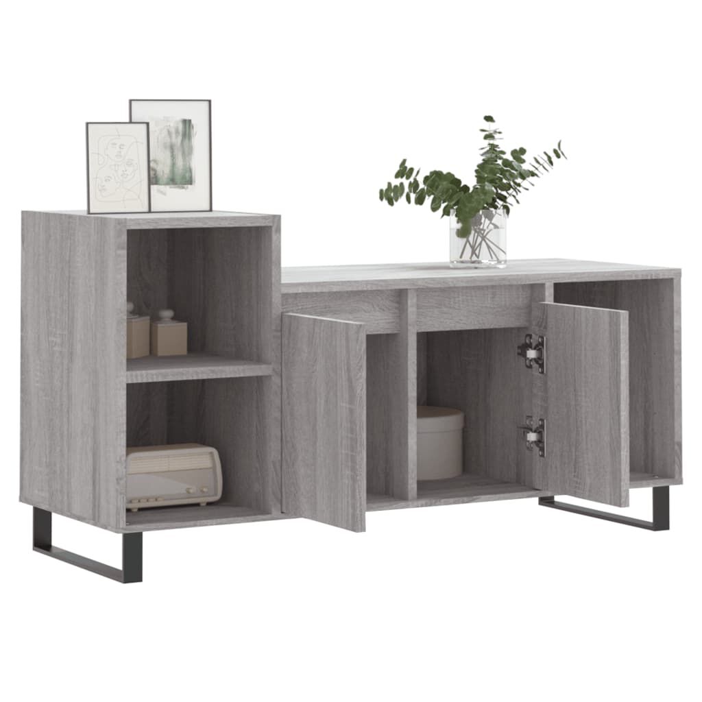 vidaXL Έπιπλο Τηλεόρασης Γκρι Sonoma 100x35x55 εκ. από Επεξεργ. Ξύλο
