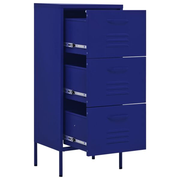 vidaXL Ντουλάπι Αποθήκευσης Ναυτικό Μπλε 42,5x35x101,5 εκ. από Ατσάλι