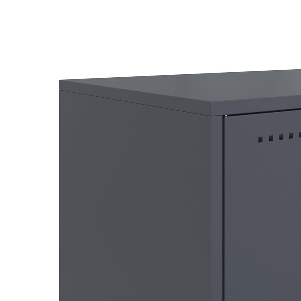vidaXL Έπιπλο Τηλεόρασης Ανθρακί 100,5x39x60,5 εκ. από Ατσάλι