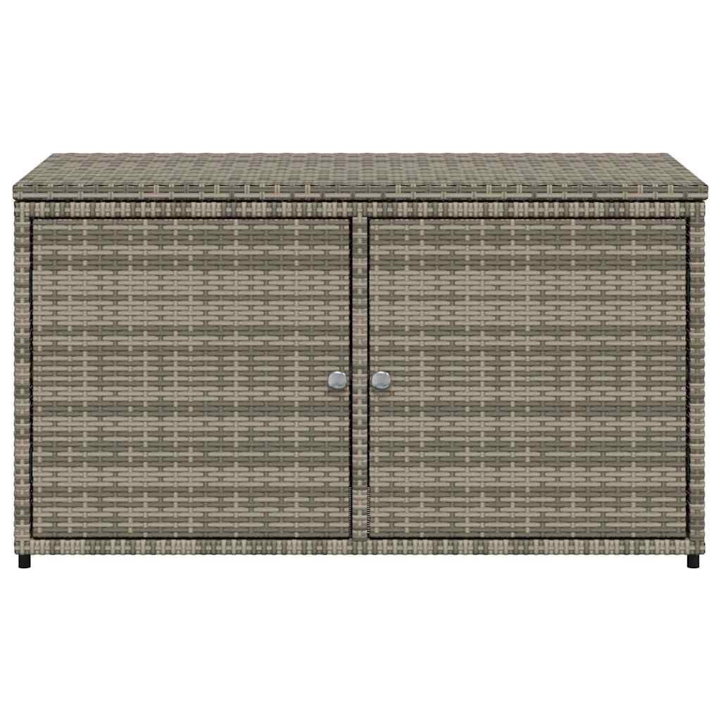 vidaXL Ντουλάπι Αποθήκευσης Κήπου Γκρι 110x55,5x60,5 εκ. Συνθ. Ρατάν