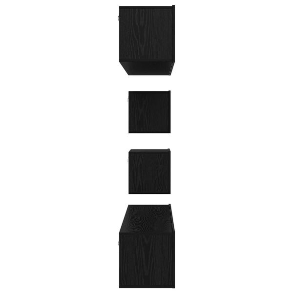 vidaXL Σετ επίπλου τηλεόρασης 6 pcs Μαύρη Οξυά 80 x 30 x 30.5 εκ Small