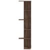 vidaXL Γωνιακή Ραφιέρα Τοίχου Καφέ Δρυς 36,5x36,5x140 εκ. Επεξ. Ξύλο