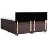 vidaXL Κρεβάτι Boxspring με Στρώμα Σκούρο Καφέ 200x200 εκ. Υφασμάτινο